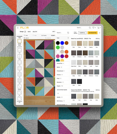 Dining room showing FLOR Anthracite