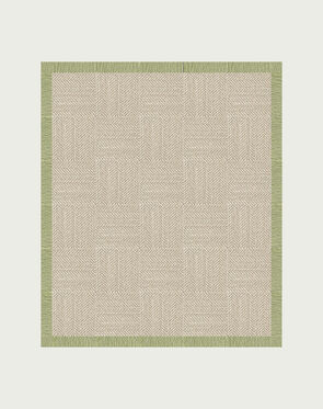 Suit Yourself Quarter Border - Linen / Mint - 9x11