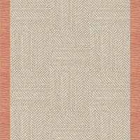 Suit Yourself Quarter Border - Linen / Coral - 4x6